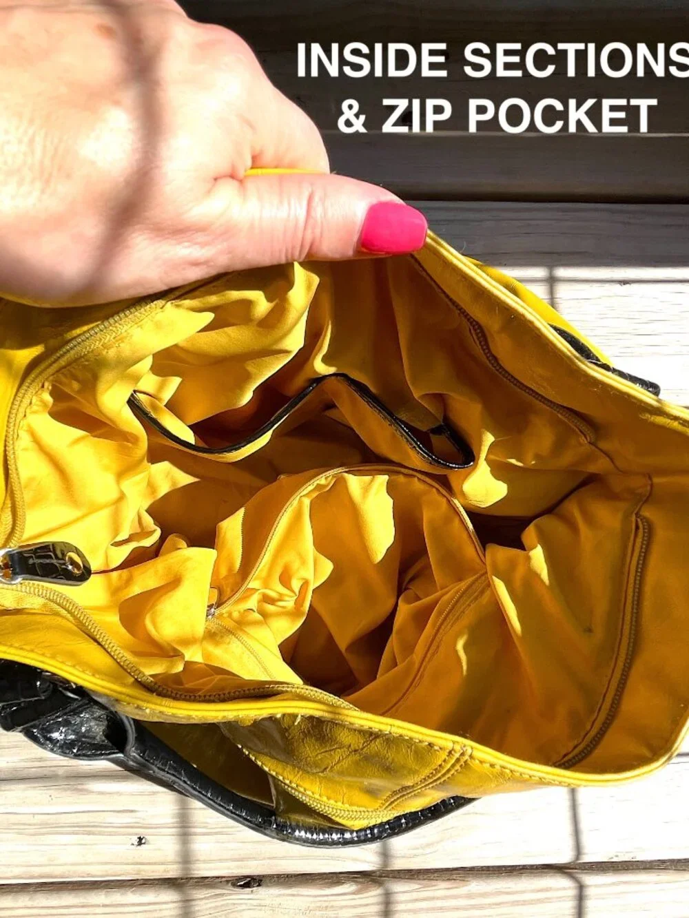 Y2K Boho Yellow Peace Sign Rhinestone Hobo Bag Festival Statement Purse